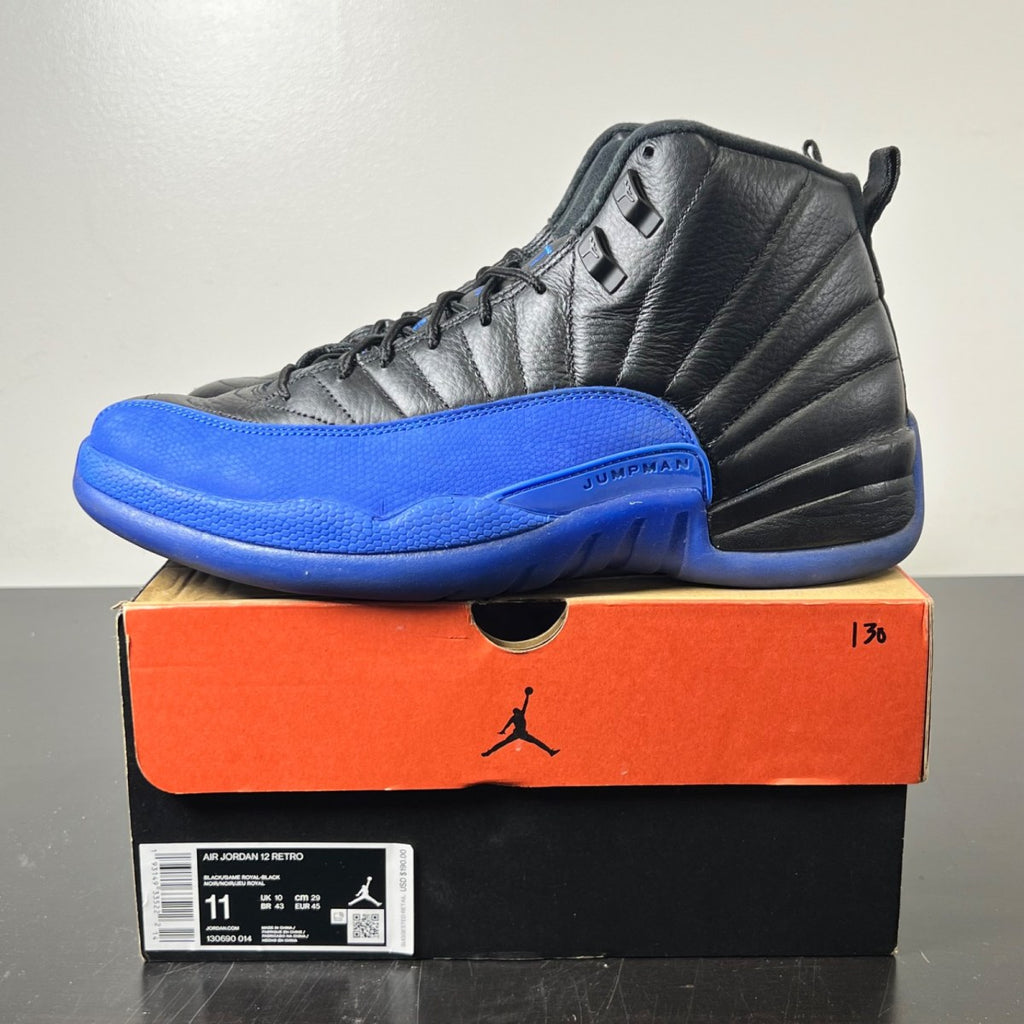 Jordan 12 Retro Black Game Royal 11 (Moderately Worn Pre-Owned)JordanBlack/Game Royal-Black - Image 3