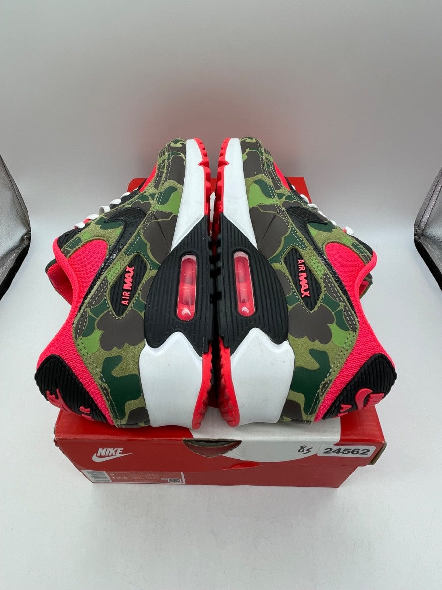 Nike Air Max 90 Reverse Duck Camo 9 (Moderately Worn Pre-Owned)NikeInfrared/Black-Dark Sage-Baroque Brown - Image 6