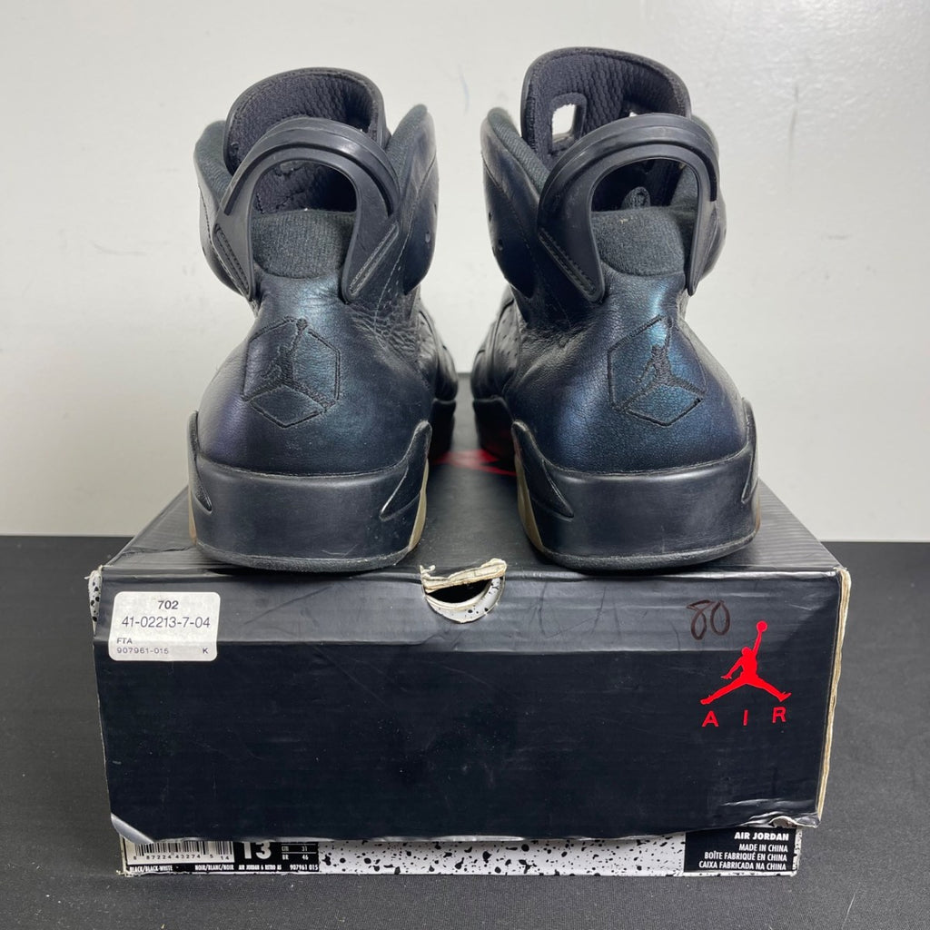 Jordan 6 Retro All-Star Chameleon (2017) 13 (Moderately Worn Pre-Owned)JordanBlack/Black-Metallic Silver-White - Image 4