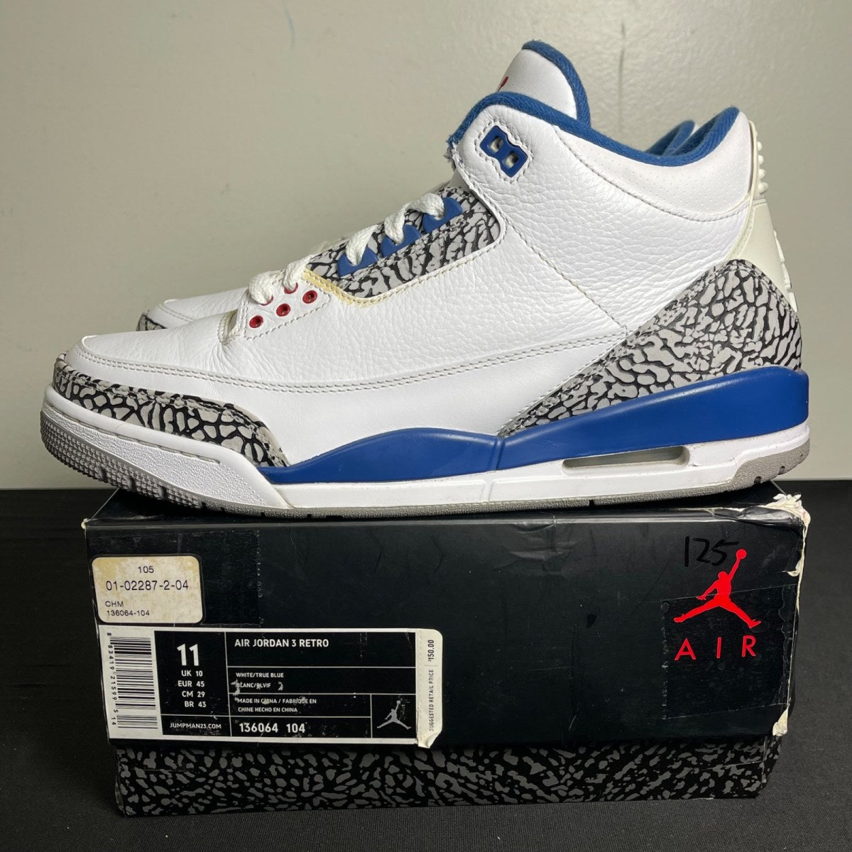 Jordan 3 Retro True Blue (2011) (Size 11) - Image 3