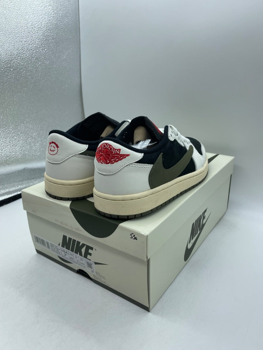 Jordan 1 Retro Low OG SP Travis Scott Olive (Women's) 7.5W (Lightly Worn Pre-Owned)JordanSail/University Red/Black/Medium Olive - Image 5
