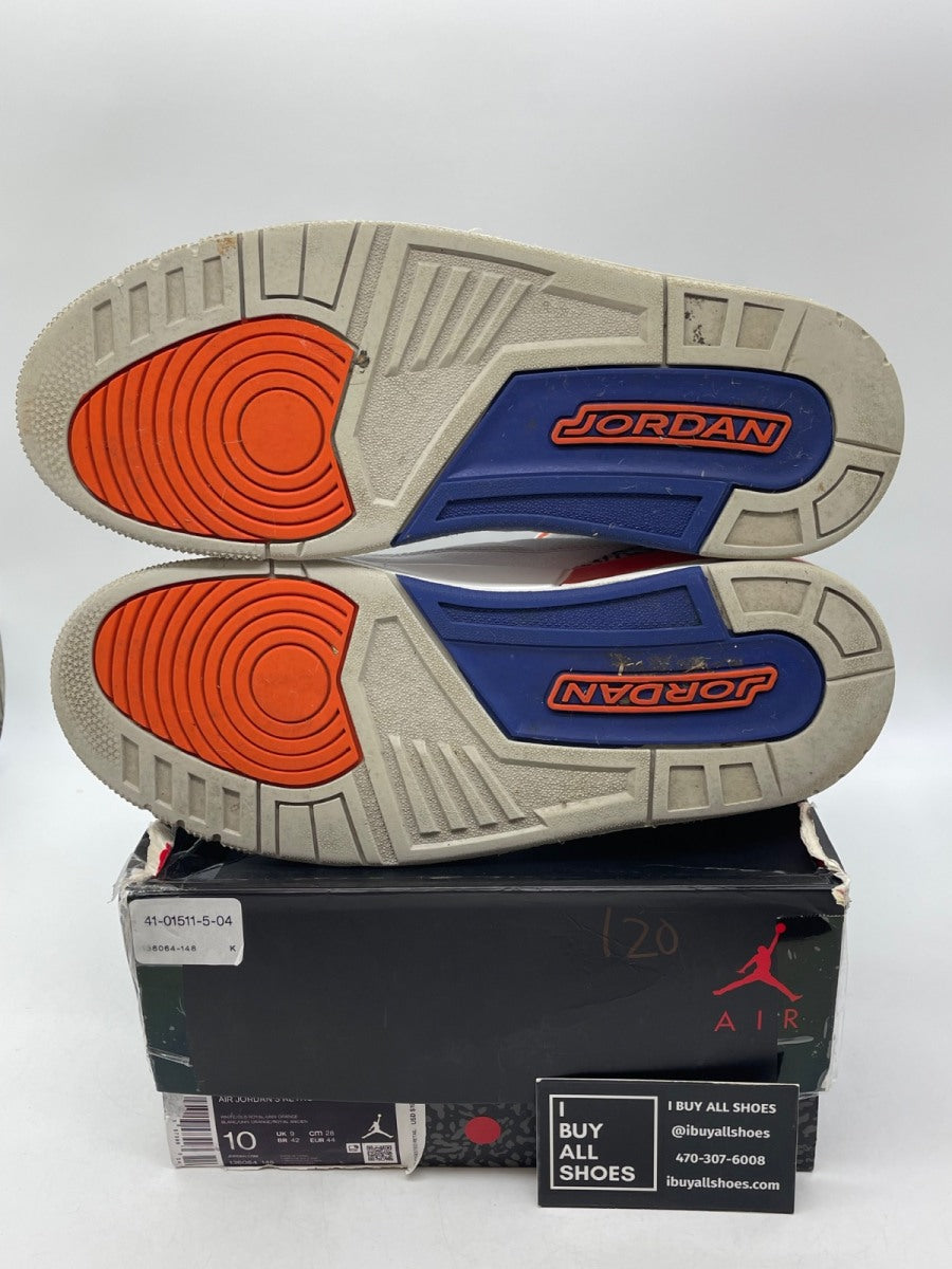 Jordan 3 Retro Knicks 10 (Moderately Worn Pre-Owned) - Image 7