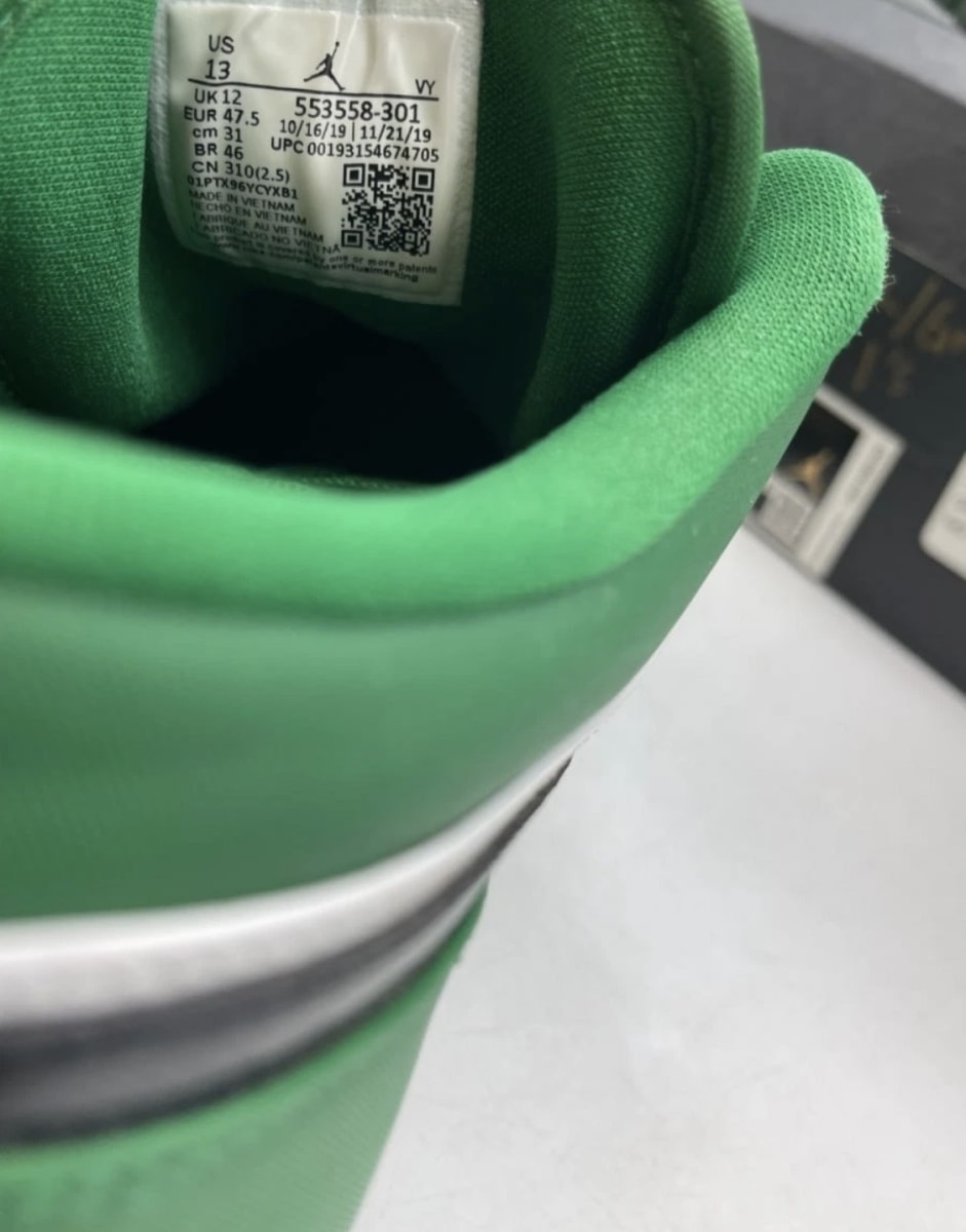 Jordan 1 Low Pine Green 13 (Heavily Worn Pre-Owned)JordanPine Green/Black-White - Image 8