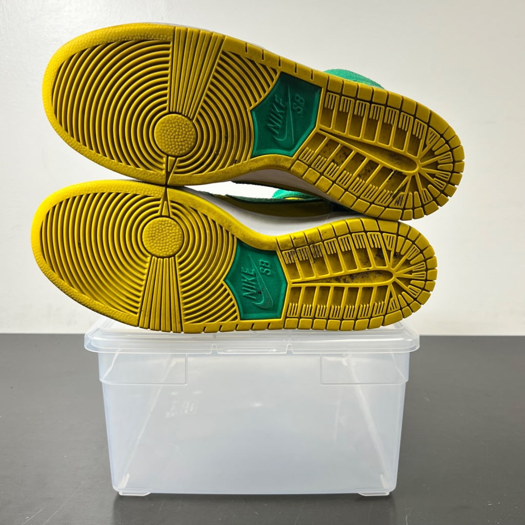 Nike SB Dunk High Oakland Athletics 10 (Moderately Worn Pre-Owned)NikeStadium Green/Stadium Green-Black-Speed Yellow - Image 5