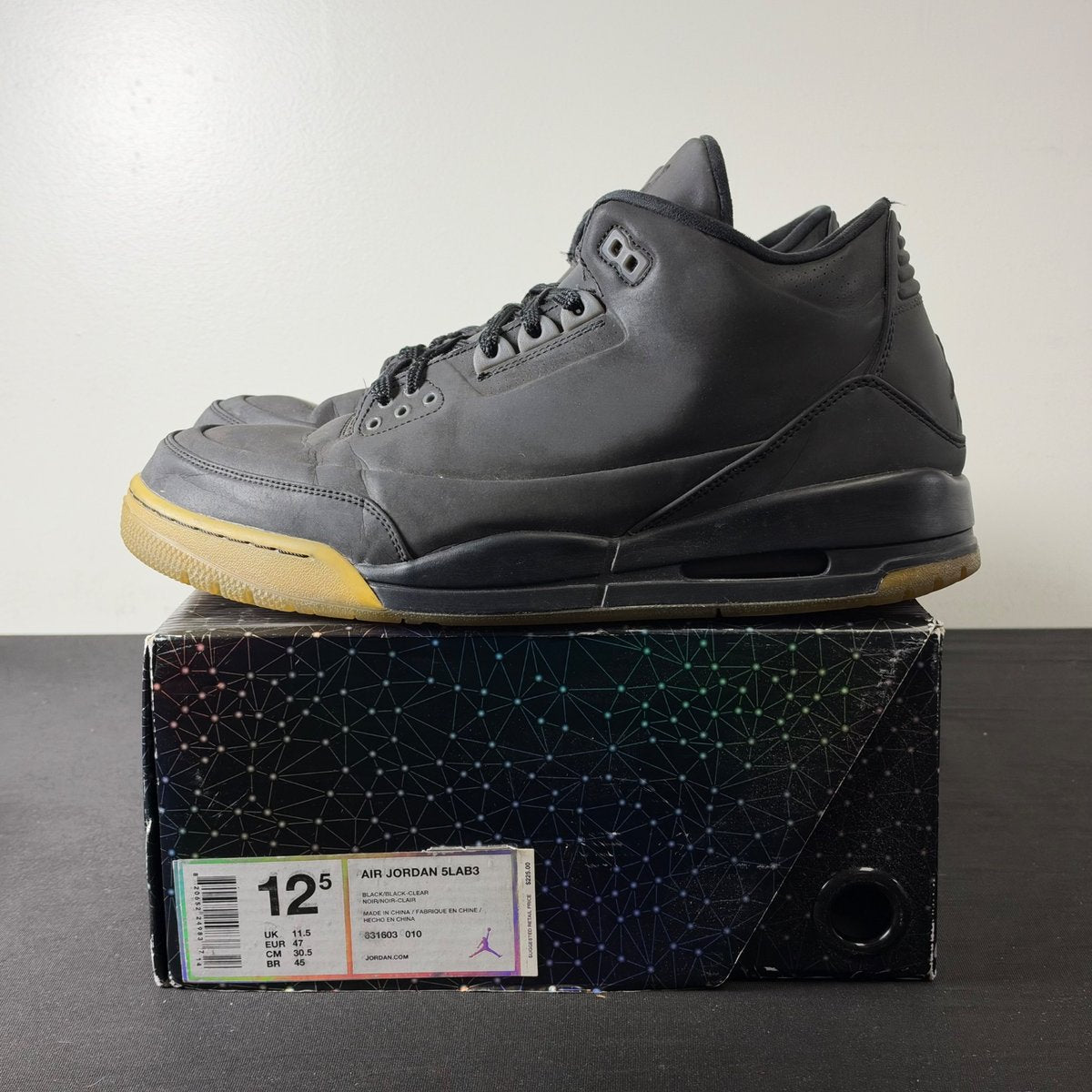 Jordan 3 Retro 5Lab3 Black (Size 12.5) - aux