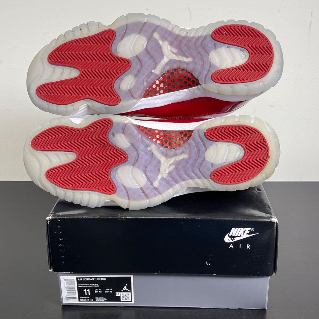 Jordan 11 Retro Cherry (2022) 11 (Moderately Worn Pre-Owned)JordanWhite/Varsity Red/Black - Image 5