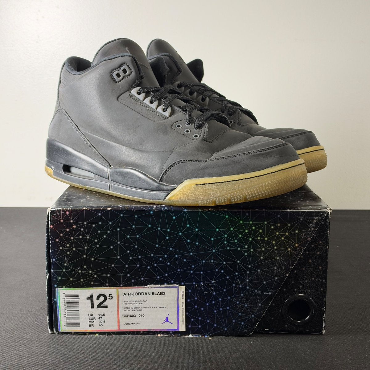 Jordan 3 Retro 5Lab3 Black (Size 12.5) - aux