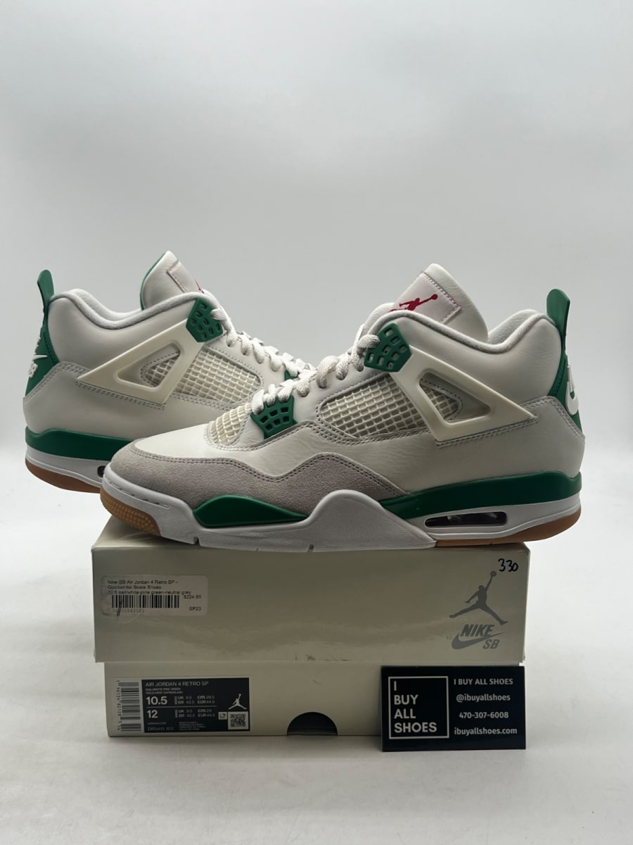 Jordan 4 Retro SB Pine Green 10.5 (Lightly Worn Pre-Owned) - Image 1