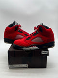 Jordan 5 Retro Raging Bull Red (2021) 8.5 (Lightly Worn Pre-Owned)JordanVarsity Red/Black-White - Image 1