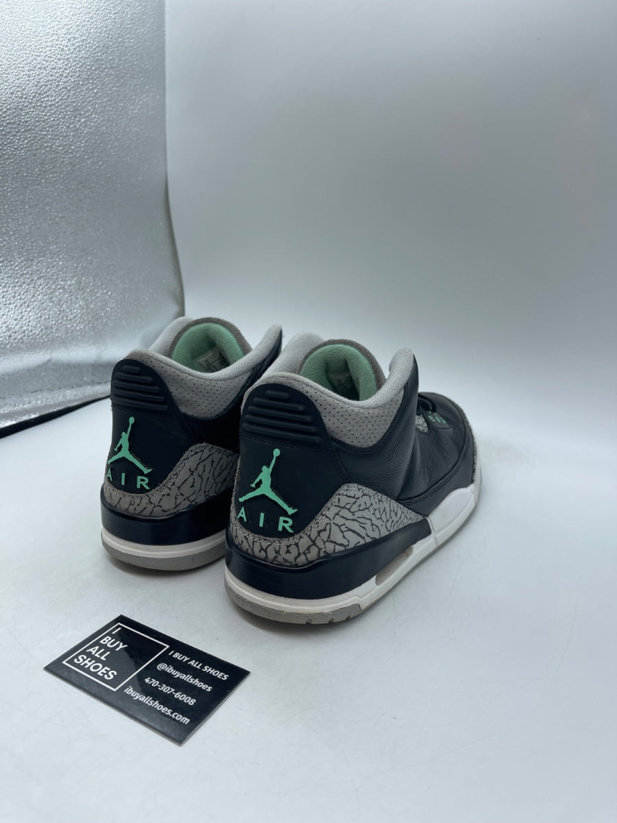 Jordan 3 Retro Green Glow 10 (Heavily Worn Pre-Owned) - Image 5