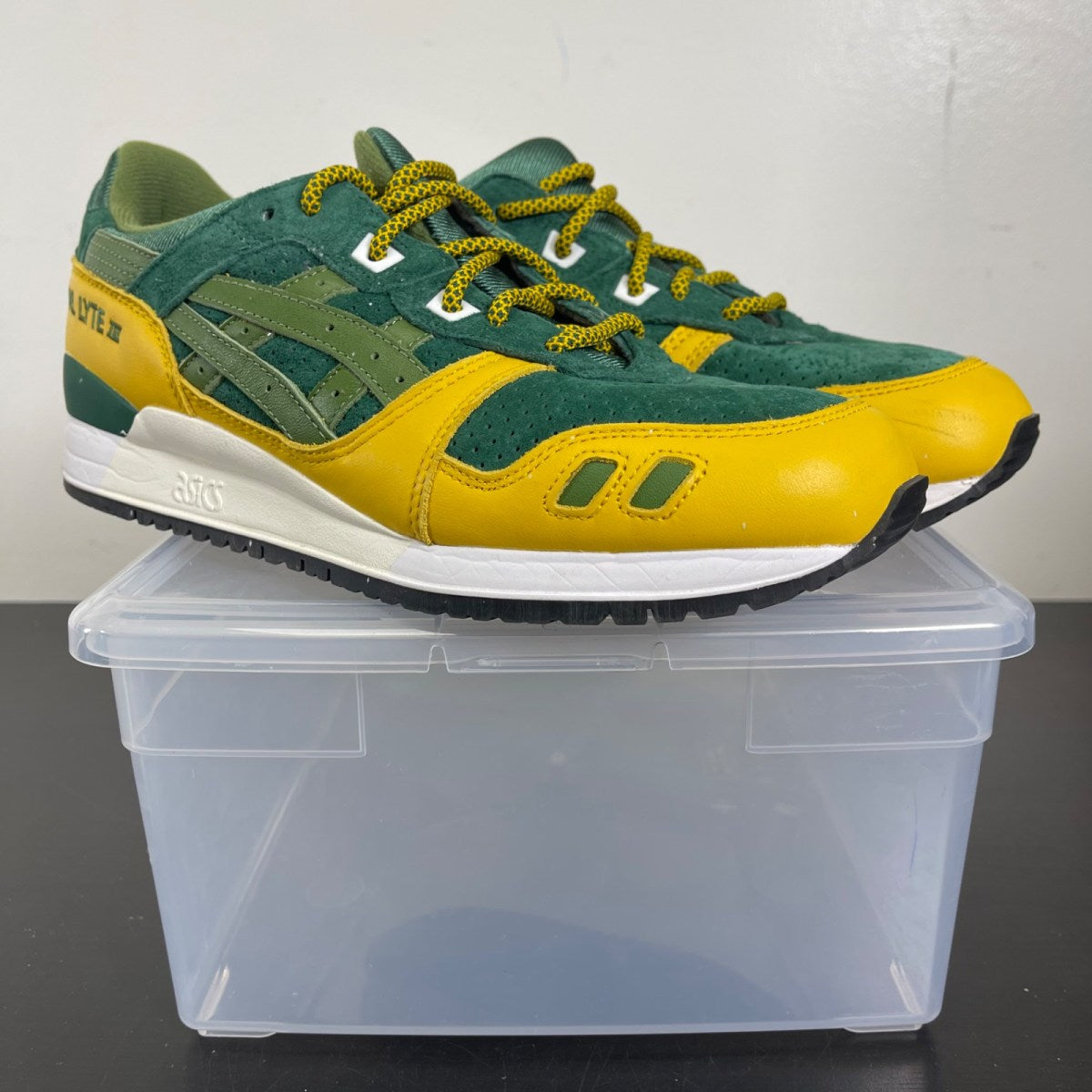 ASICS Gel-Lyte III '07 Remastered Kith Marvel X-Men Rogue Opened Box (Trading Card Not Included) 8.5 (Moderately Worn Pre-Owned)ASICSGreen/Yellow - Image 1