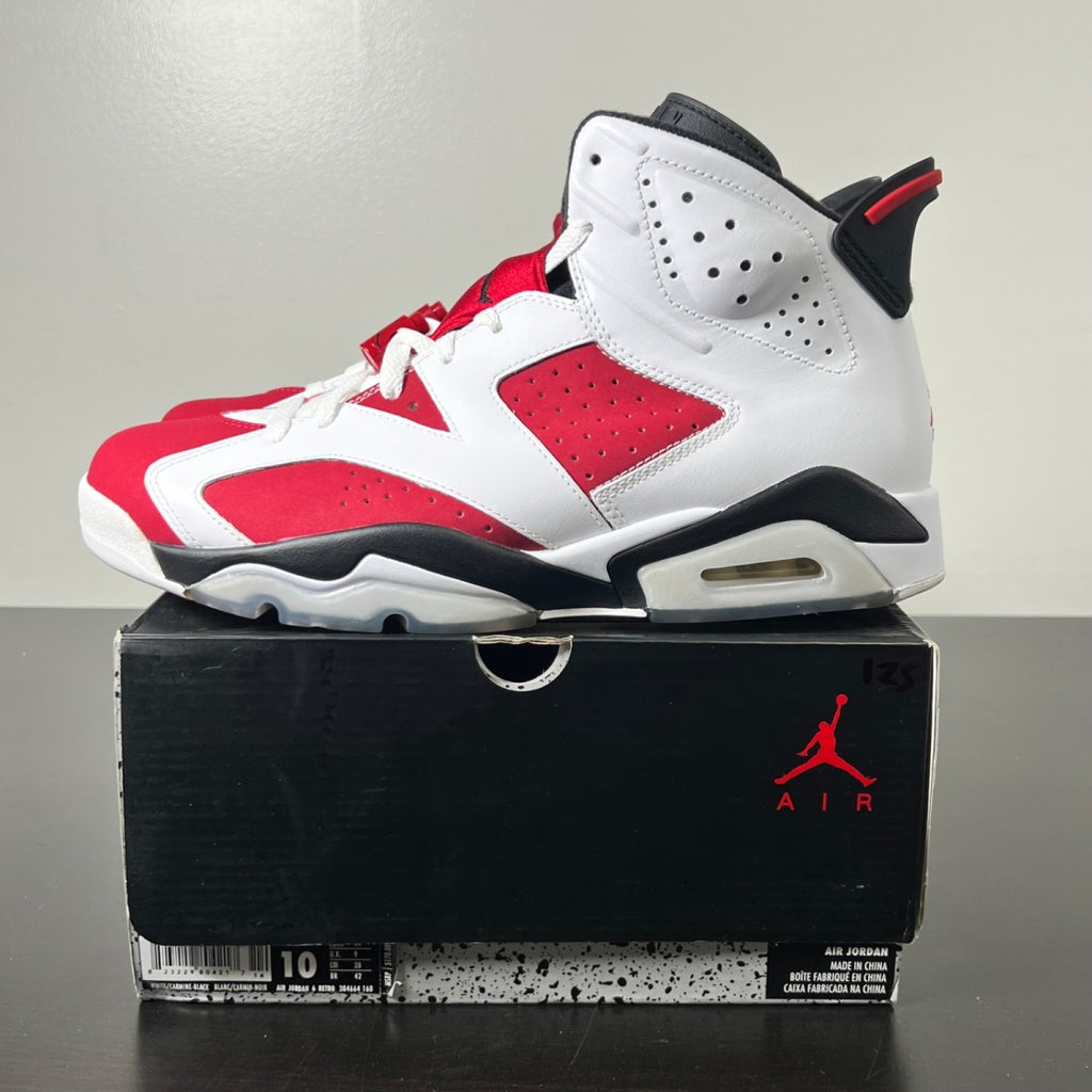 Jordan 6 Retro Carmine (2014) 10 (Lightly Worn Pre-Owned)JordanWhite/Carmine-Black - Image 3
