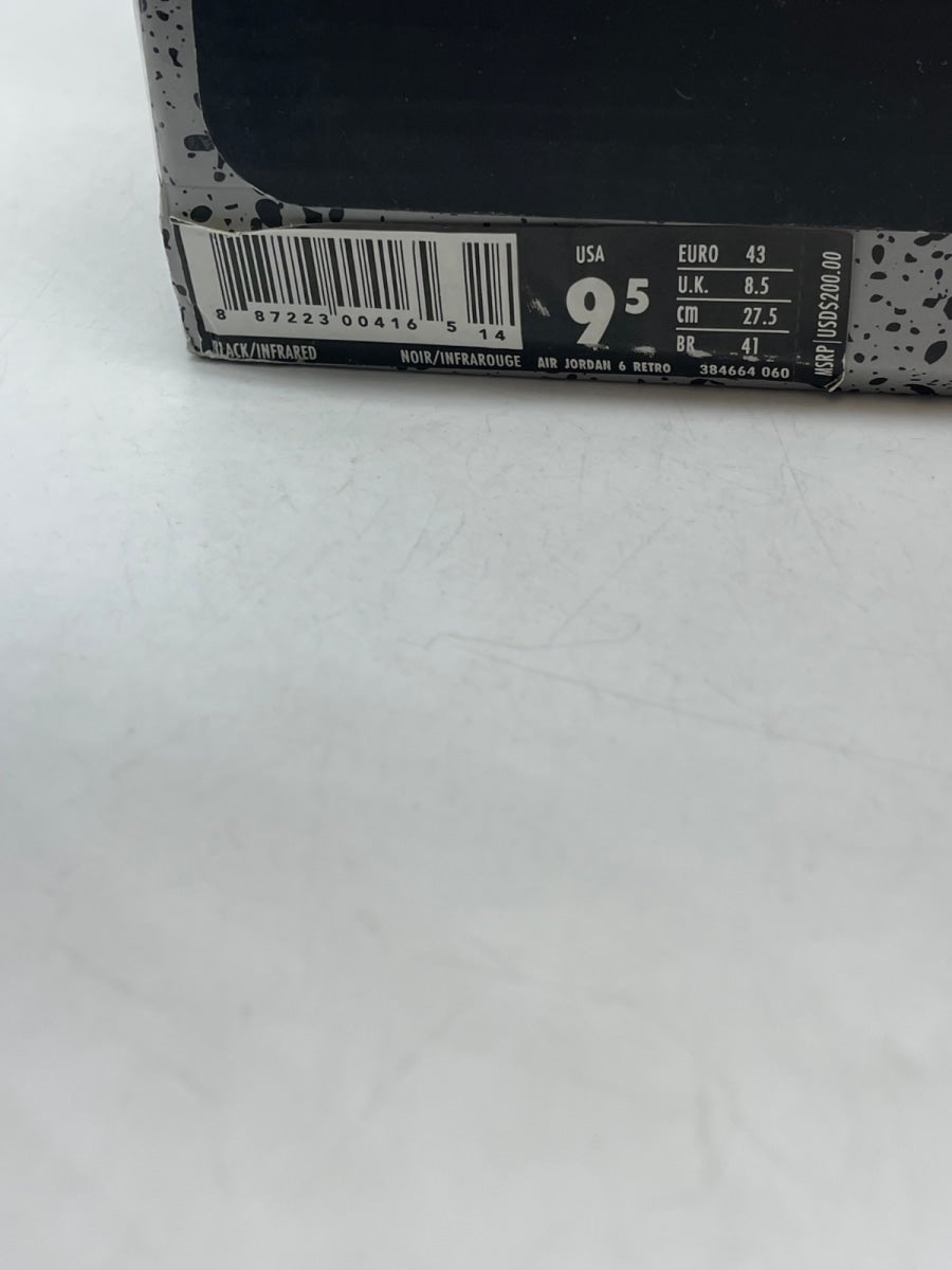 Jordan 6 Retro Black Infrared (2019) 9.5 (Moderately Worn Pre-Owned)JordanBlack/Infrared - Image 9