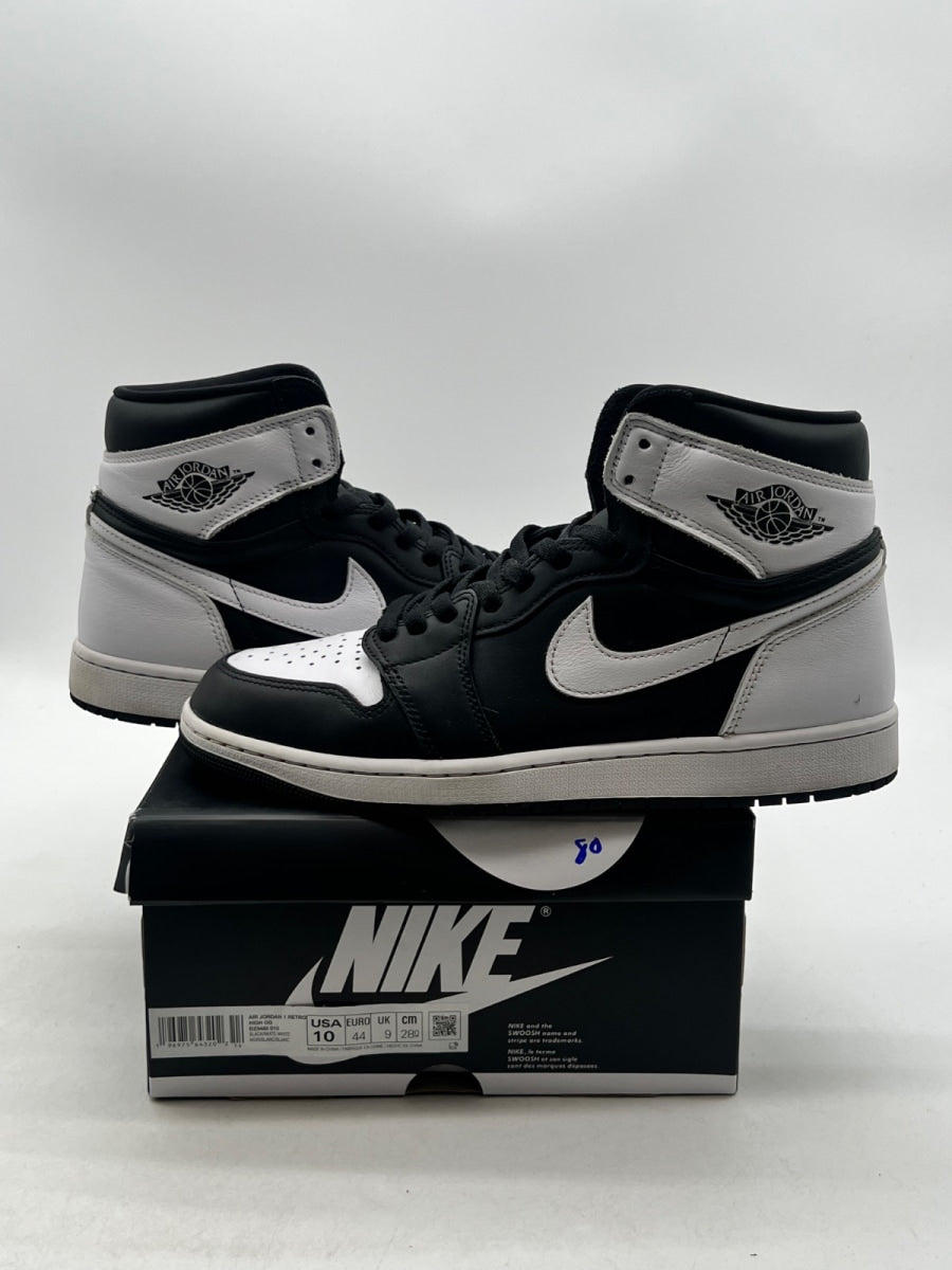 Jordan 1 Retro High OG Black White 10 (Lightly Worn Pre-Owned)JordanBlack/White/White - Image 1