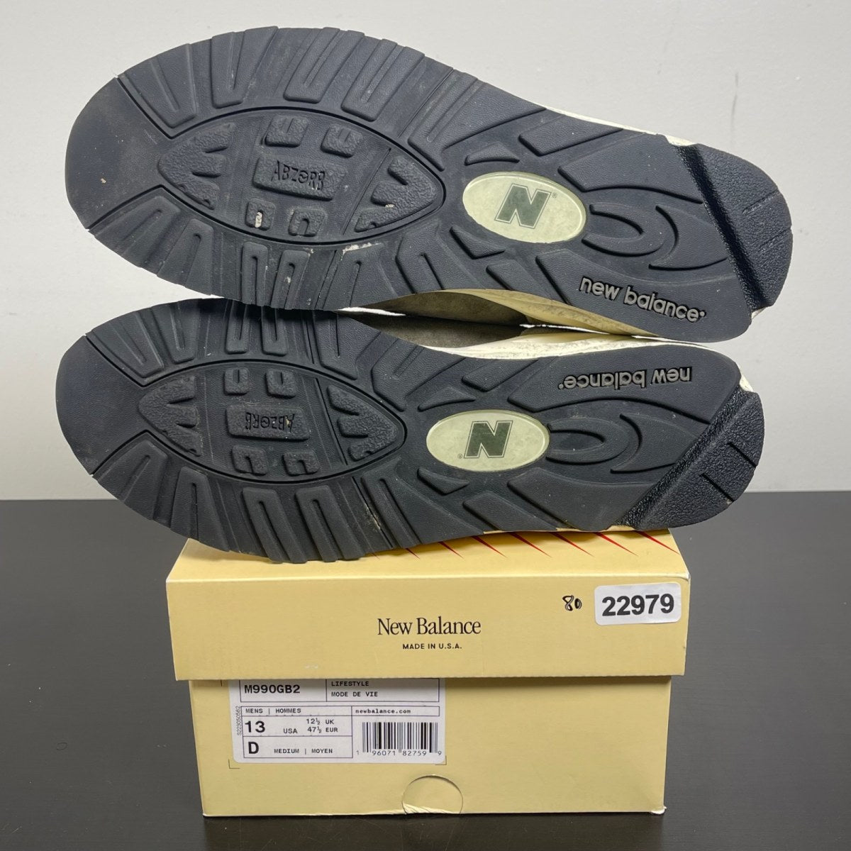 New Balance 990v2 MiUSA Grey Tan 13 (Moderately Worn Pre-Owned)New BalanceGrey/Tan - Image 5