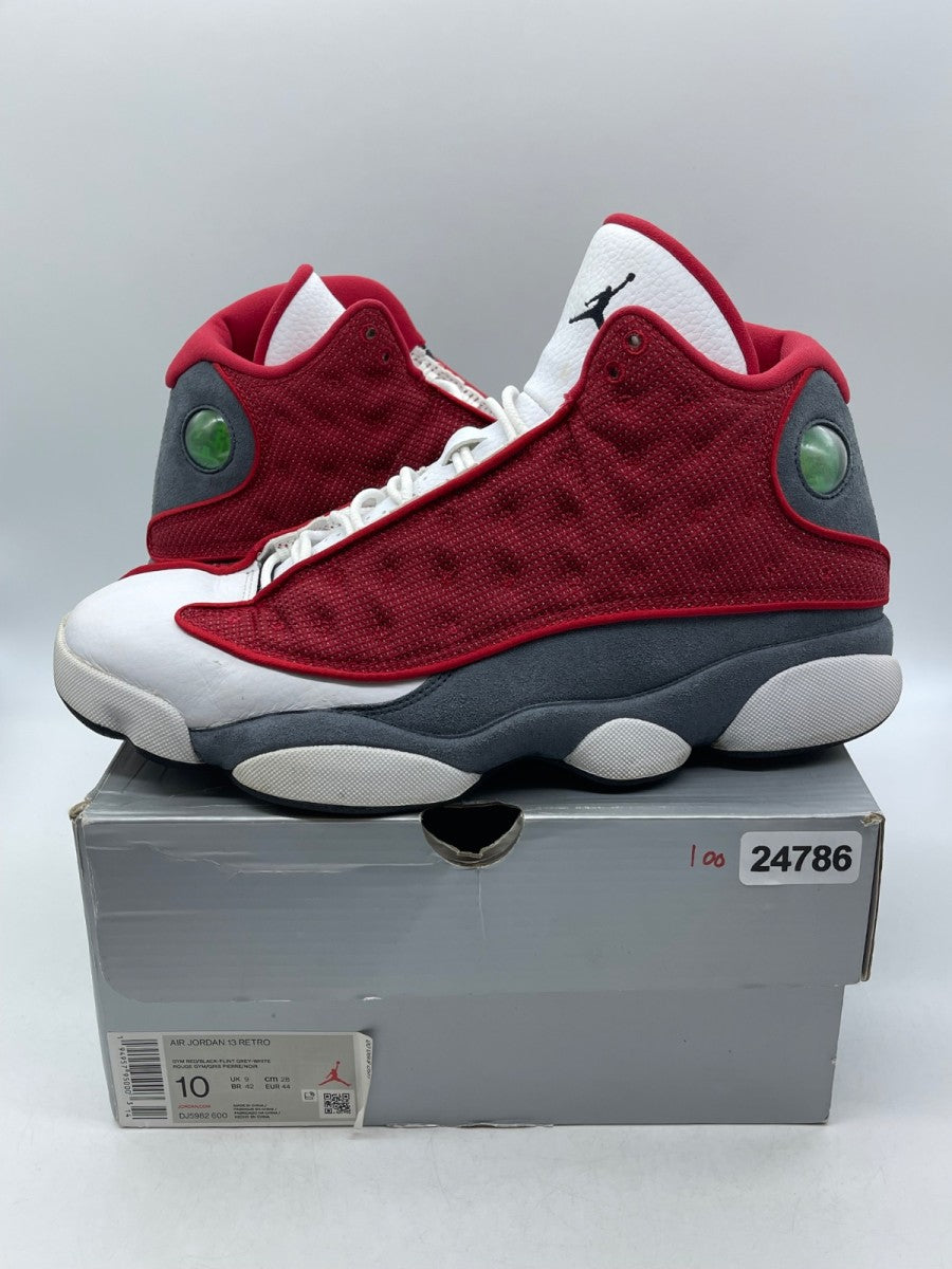 Jordan 13 Retro Gym Red Flint Grey 10 (Moderately Worn Pre-Owned)JordanGym Red/Flint Grey-White-Black - Image 1