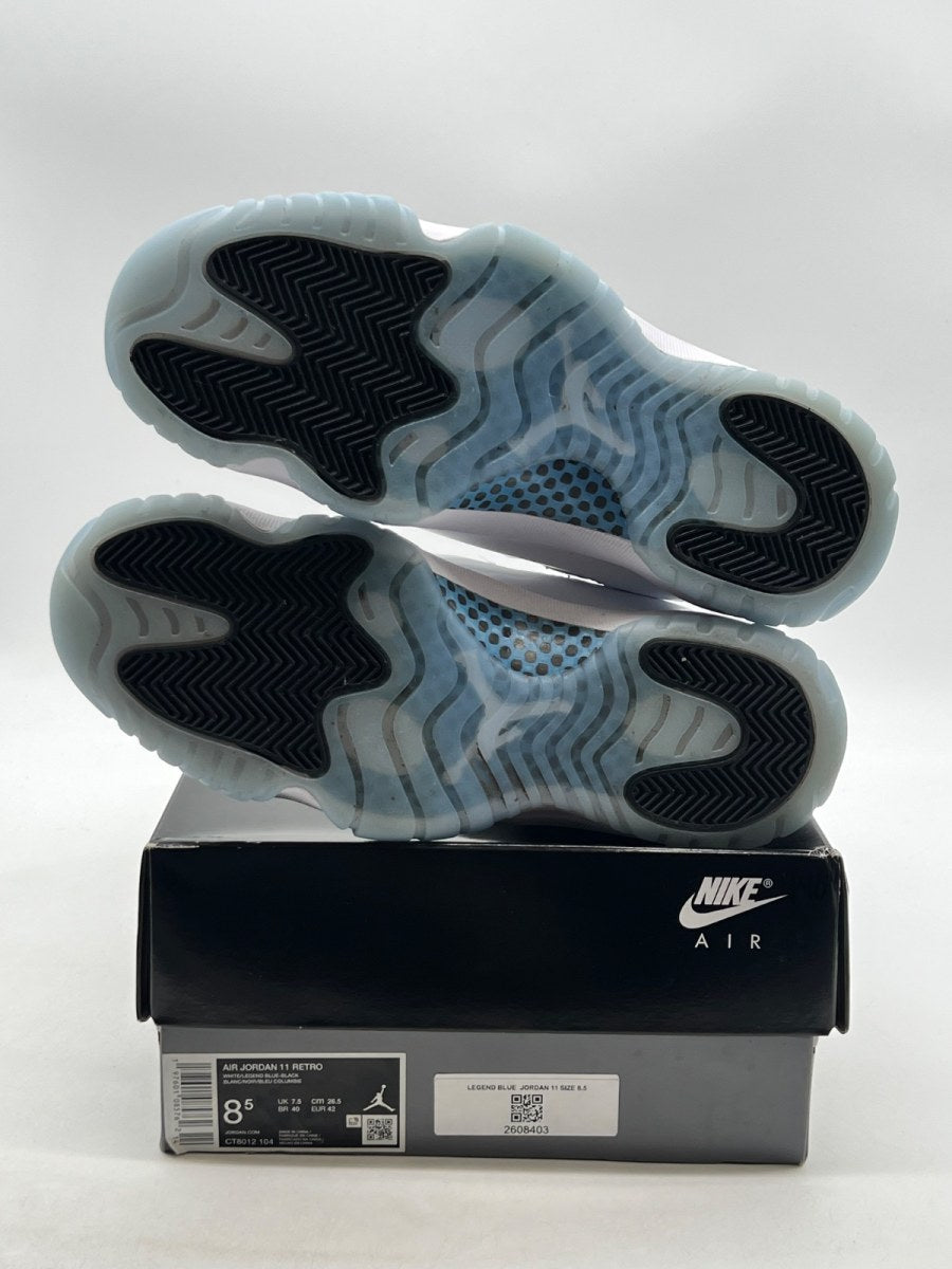 Jordan 11 Retro Legend Blue (2024) 8.5 (Moderately Worn Pre-Owned)JordanWhite/Legend Blue/Black - Image 8