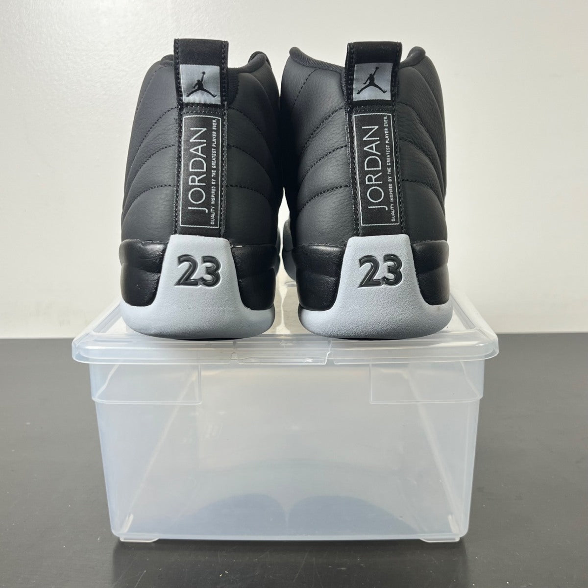 Jordan 12 Retro Barons 13 (New Pre-Owned)JordanBlack/Wolf Grey-White - Image 4