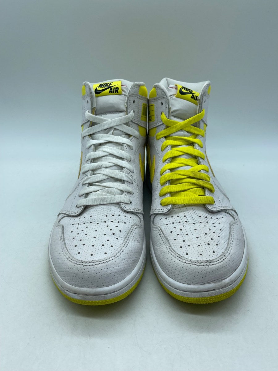 Jordan 1 Retro High First Class Flight 12 (Moderately Worn Pre-Owned)JordanWhite/Dynamic Yellow-Black - Image 2