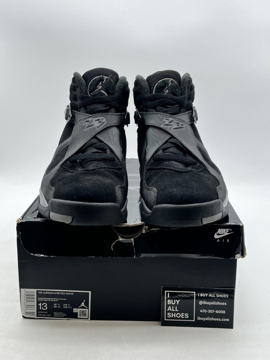 Jordan 8 Retro Winterized Gunsmoke 13 (Lightly Worn Pre-Owned) - Image 2