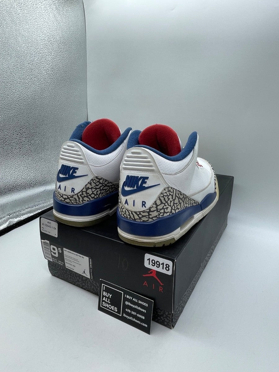 Jordan 3 Retro True Blue (2016) 9.5 (Heavily Worn Pre-Owned) - Image 5