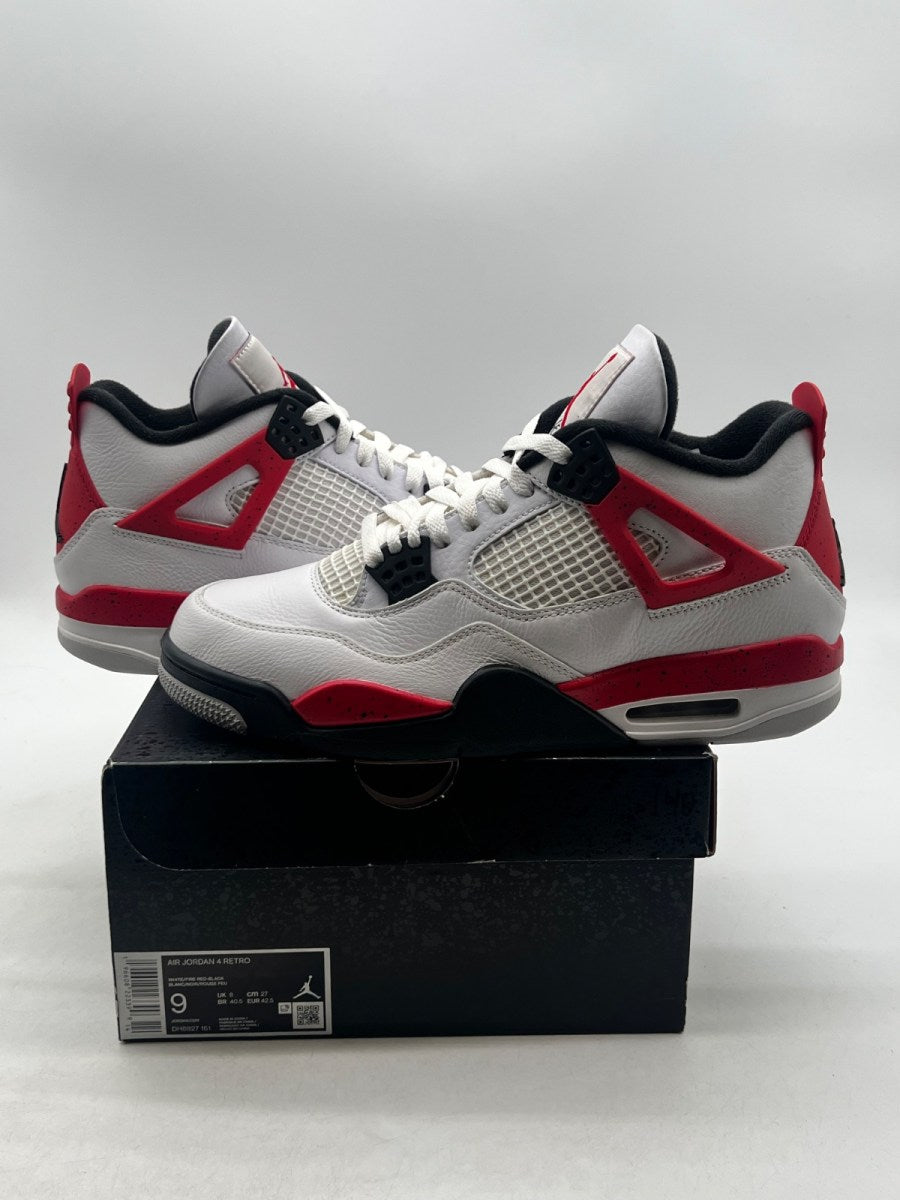 Jordan 4 Retro Red Cement 9 (Lightly Worn Pre-Owned) - Image 1