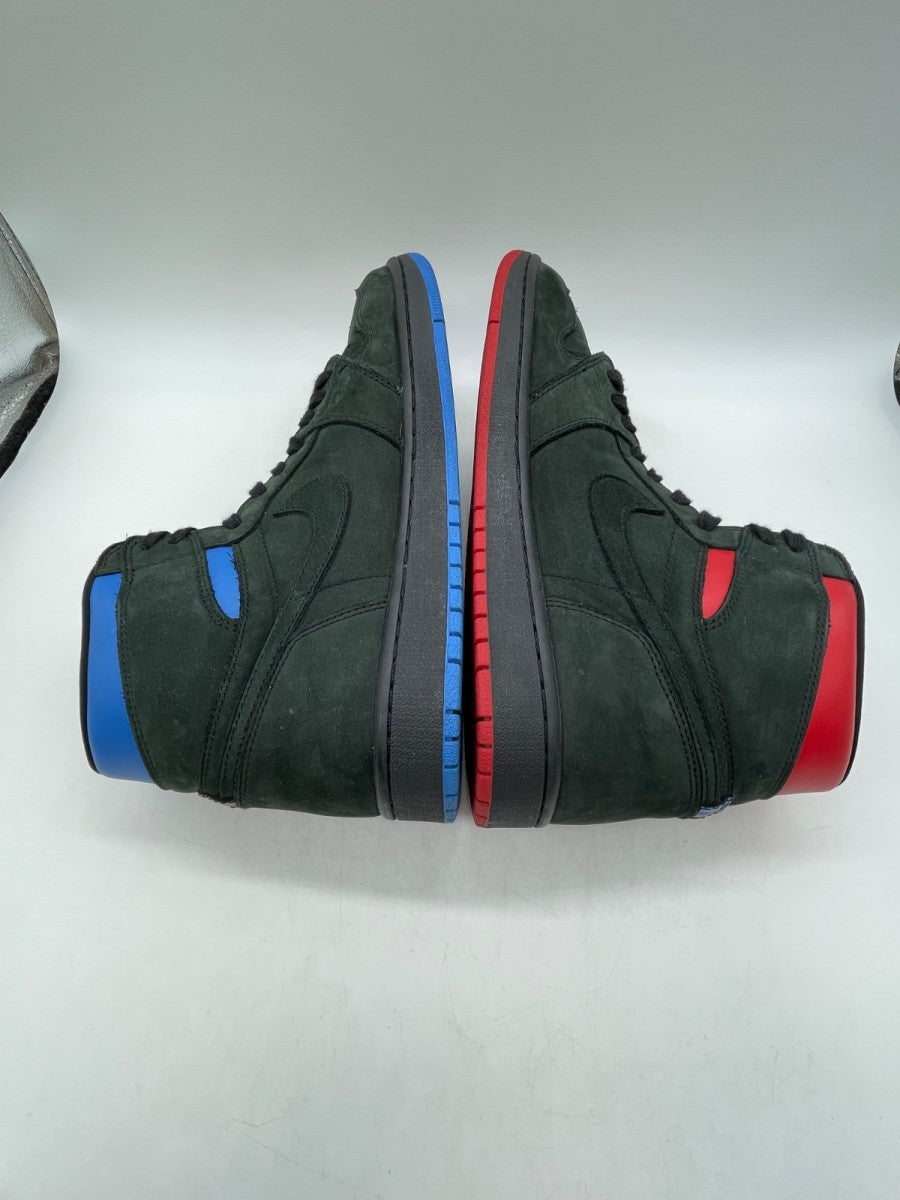 Jordan 1 Retro High OG Quai 54 10.5 (Moderately Worn Pre-Owned)JordanBlack/Italy Blue-University Red - Image 6