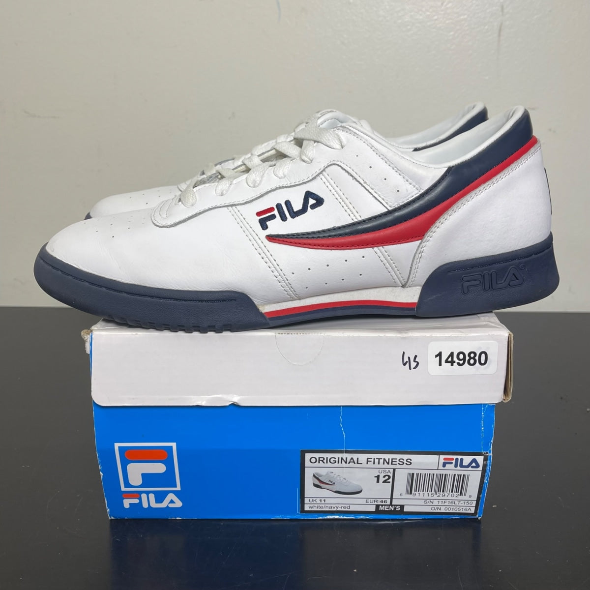 Fila Original Fitness White Navy Red 12 (Moderately Worn Pre-Owned)FilaWhite/Fila Navy-Fila Red - Image 3