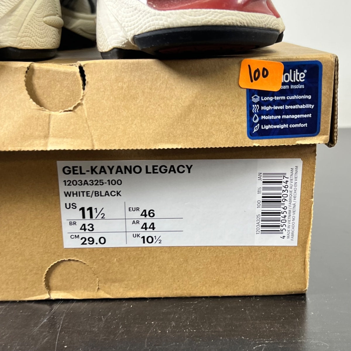 ASICS Gel-Kayano Legacy White Black Red Blue 11.5 (Lightly Worn Pre-Owned)ASICSWhite/Black - Image 5
