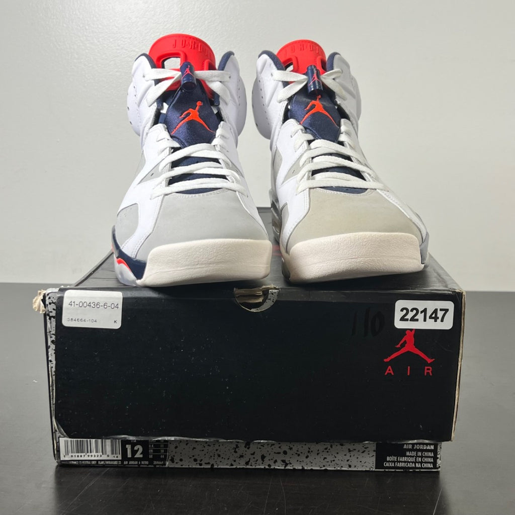Jordan 6 Retro Tinker 12 (Lightly Worn Pre-Owned)JordanWhite/Infrared 23-Neutral Grey-Obsidian - Image 2