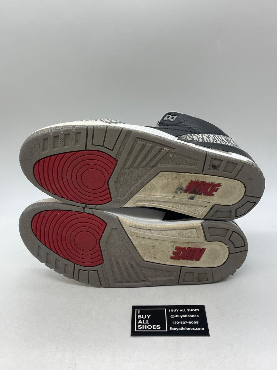 Jordan 3 Retro Black Cement (2018) 10 (Heavily Worn Pre-Owned) - Image 7
