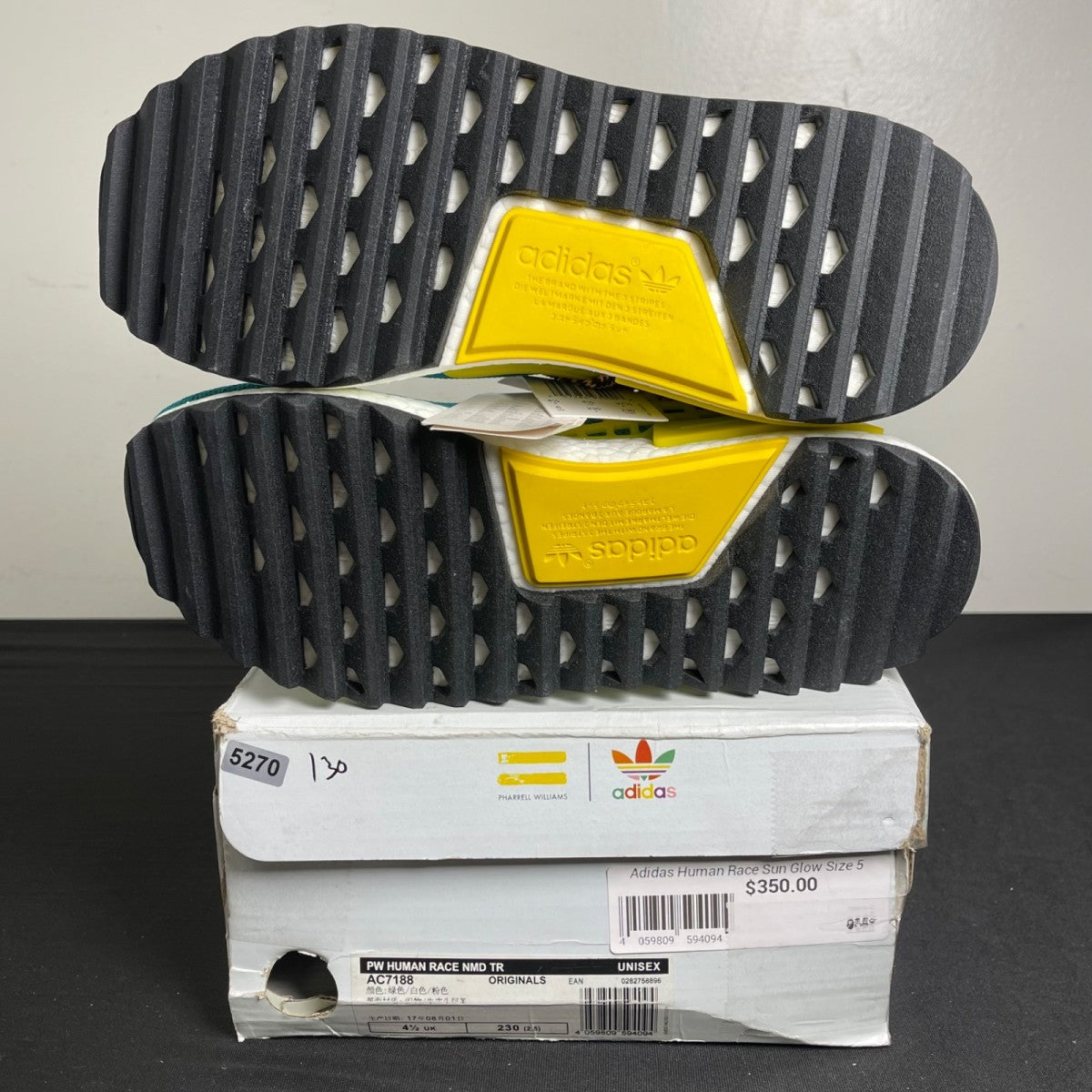 adidas Human Race NMD Pharrell Sun Glow (Size 5) - Image 5