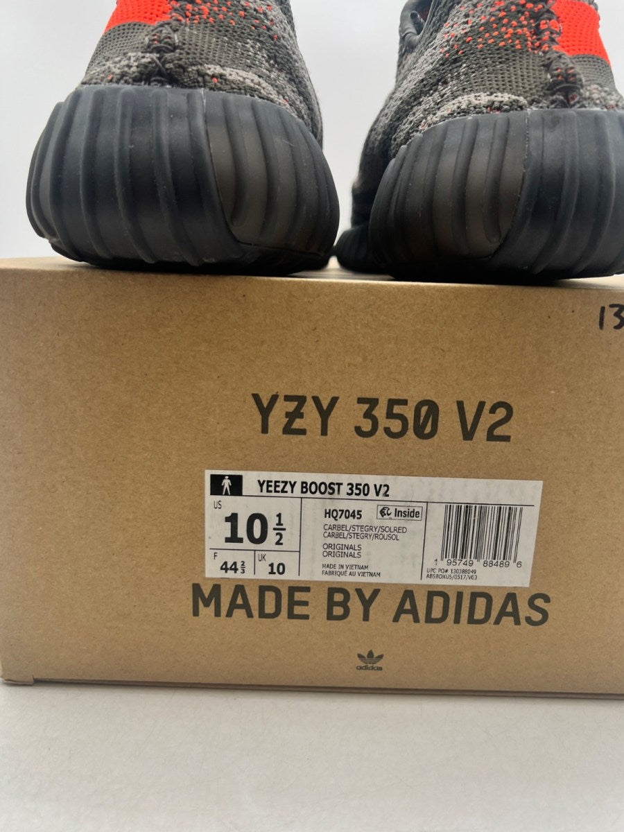 adidas Yeezy Boost 350 V2 Carbon Beluga 10.5 (Lightly Worn Pre-Owned)adidasCarbon Beluga/Steeple Grey/Solar Red - Image 6