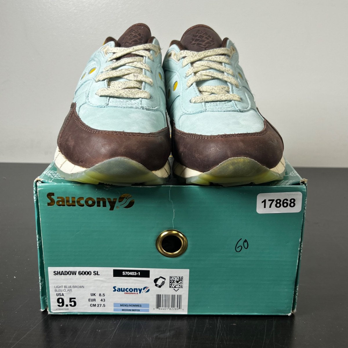 Saucony Shadow 6000 Oktoberfest (2018) 9.5 (Lightly Worn Pre-Owned)SauconyLight Blue/Brown - Image 2