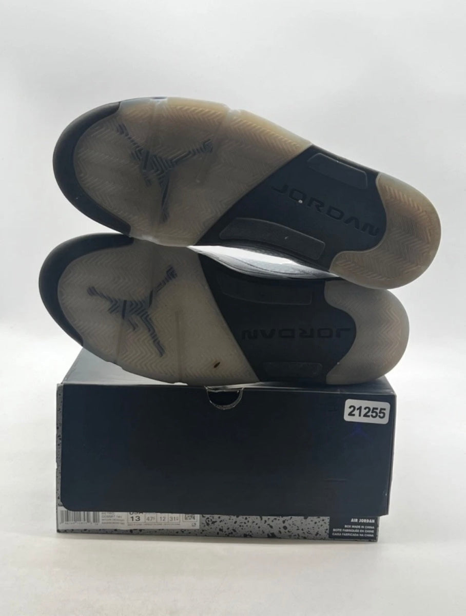 Jordan 5 Retro Dark Concord 13 (Heavily Worn Pre-Owned)JordanWhite/Dark Concord-Black - Image 8