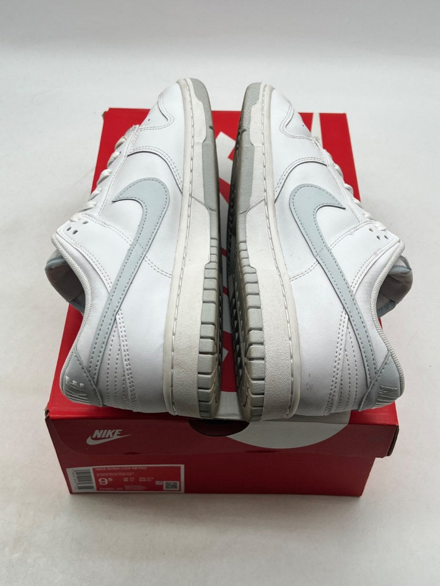 Nike Dunk Low Retro White Pure Platinum 9.5 (Moderately Worn Pre-Owned)NikeWhite/Pure Platinum - Image 7