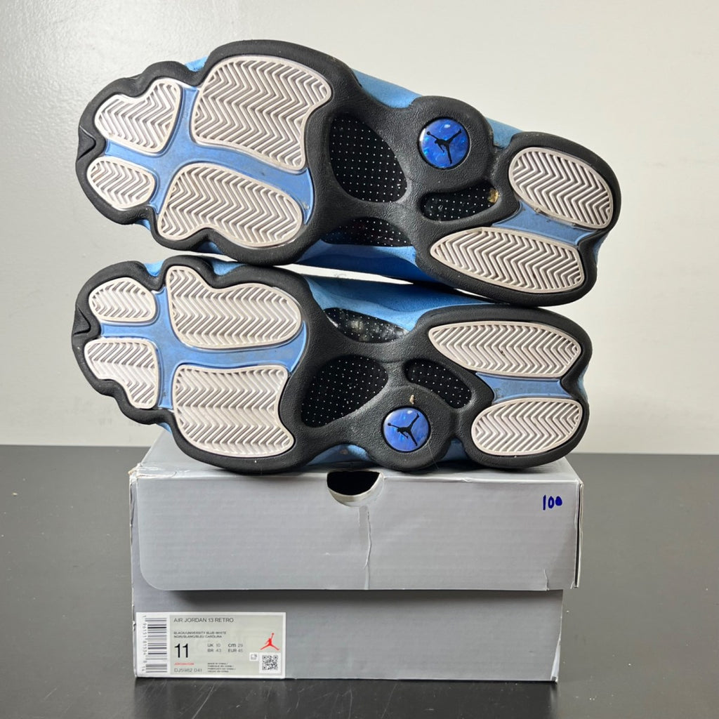 Jordan 13 Retro Black University Blue 11 (Moderately Worn Pre-Owned)JordanBlack/University Blue/White - Image 6