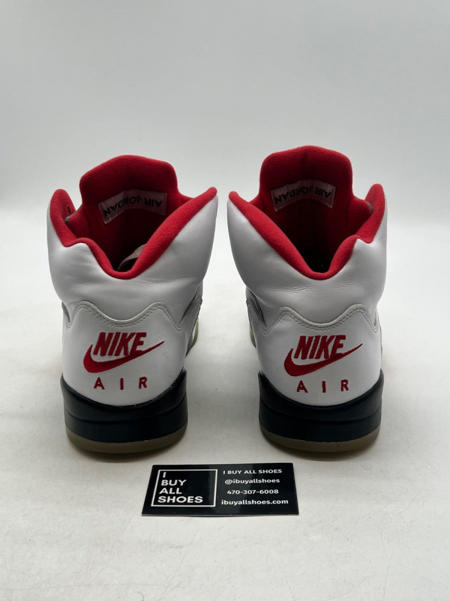 Jordan 5 Retro Fire Red Silver Tongue (2020) 9.5 (Moderately Worn Pre-Owned) - Image 3