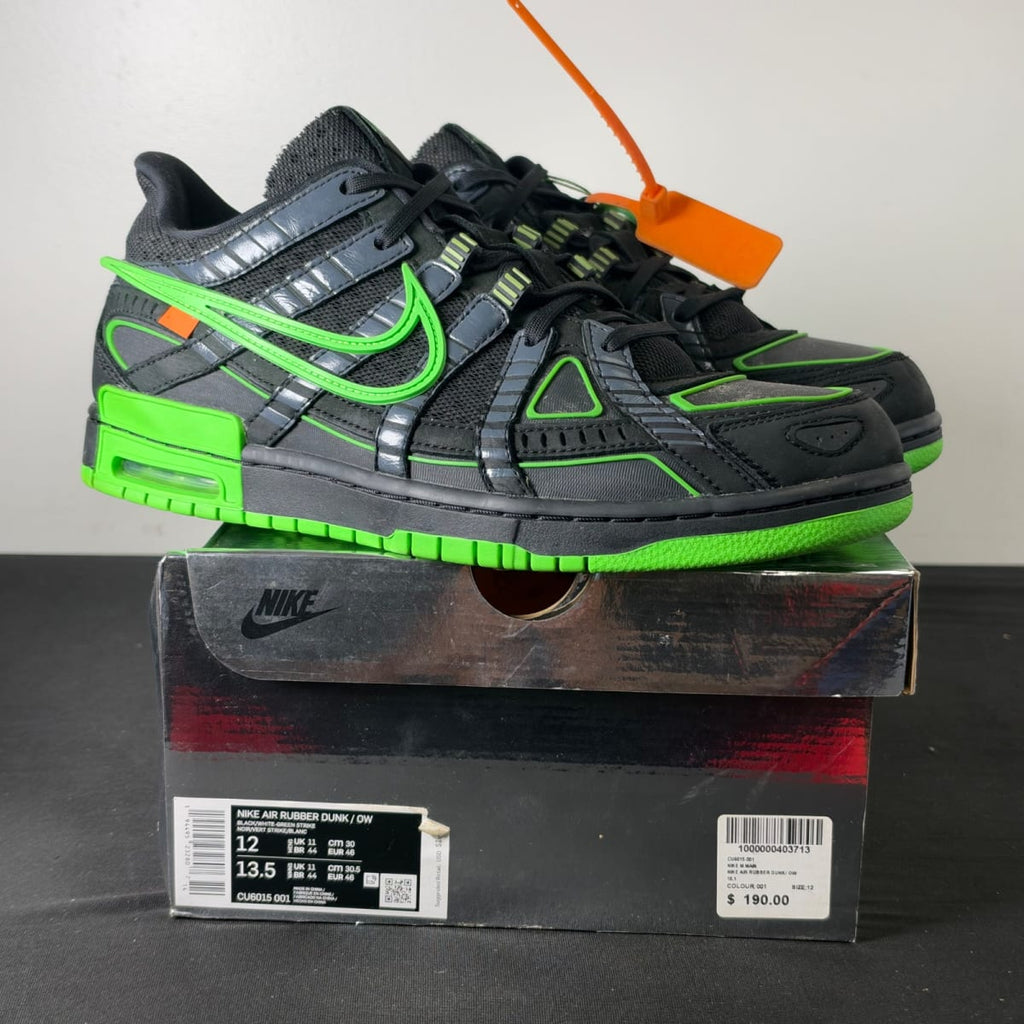 Nike Air Rubber Dunk Off-White Green Strike (Size 12) - aux