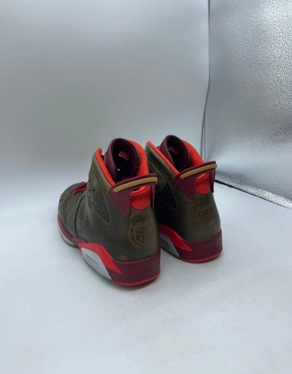 Jordan 6 Retro Cigar 10.5 (Lightly Worn Pre-Owned)JordanRaw Umber/Team Red-Metallic Gold-Challenge Red - Image 4