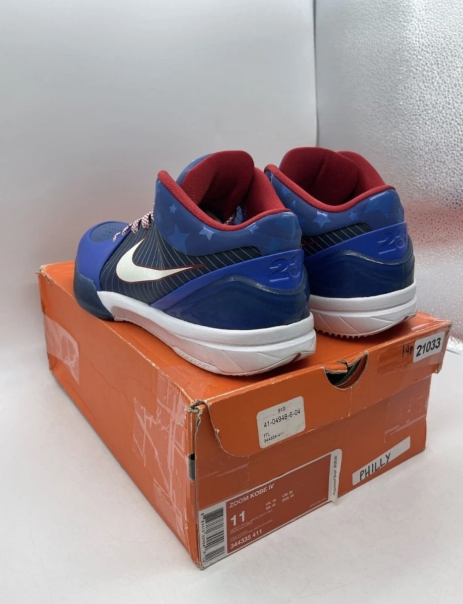 Nike Kobe 4 Philly (2009) 11 (Moderately Worn Pre-Owned)NikeVarsity Royal/White-Varsity Red - Image 6
