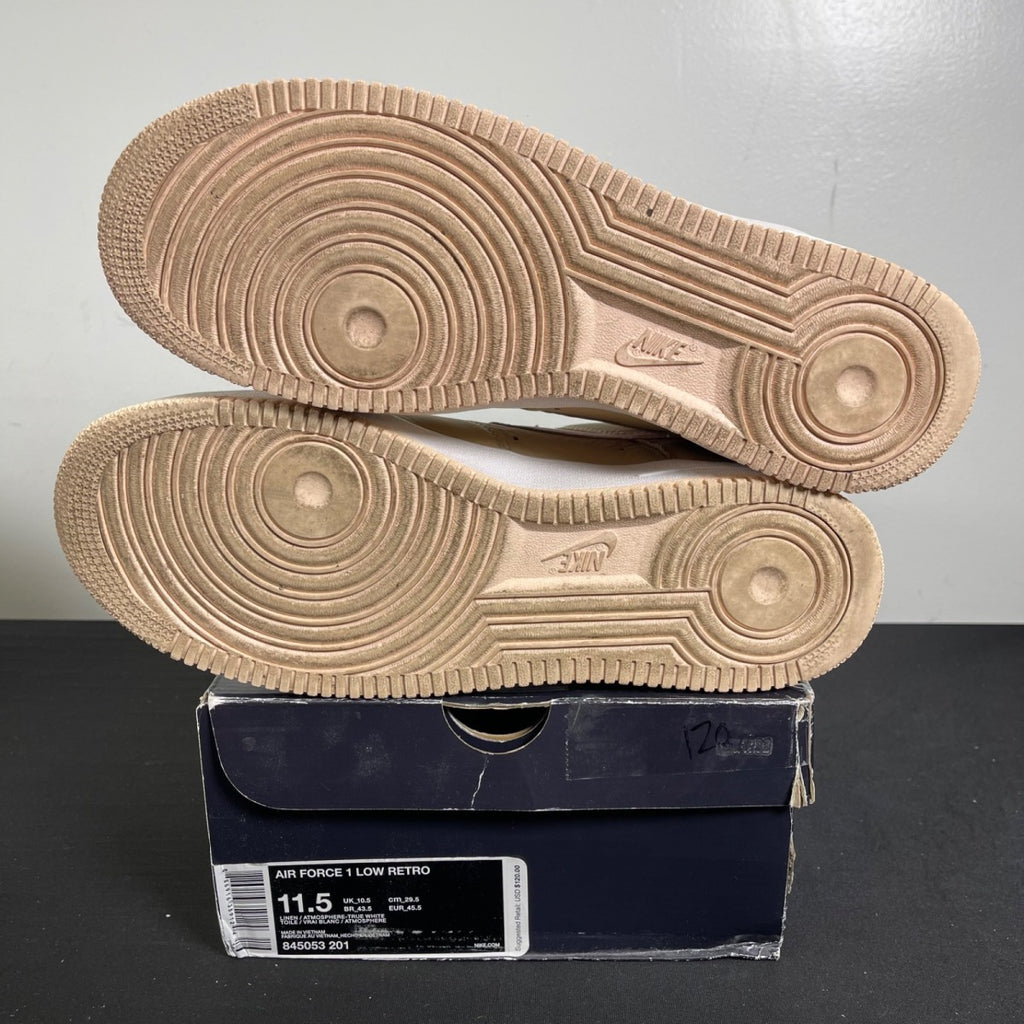 Nike Air Force 1 Low Linen (2016/2024) 11.5 (Moderately Worn Pre-Owned)NikeLinen/Atmosphere-True-White - Image 5