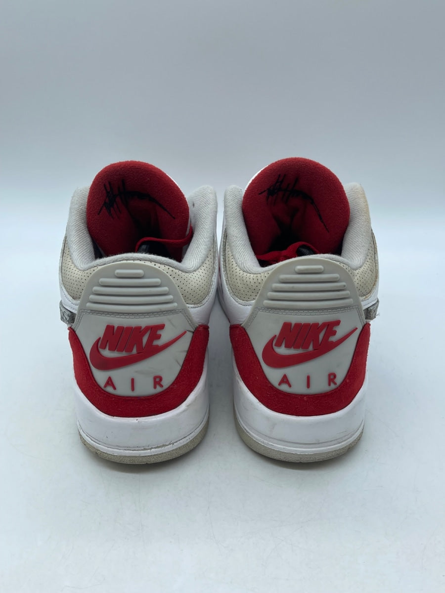 Jordan 3 Retro Tinker White University Red 12 (Moderately Worn Pre-Owned)JordanWhite/University Red-Neutral Grey - Image 3
