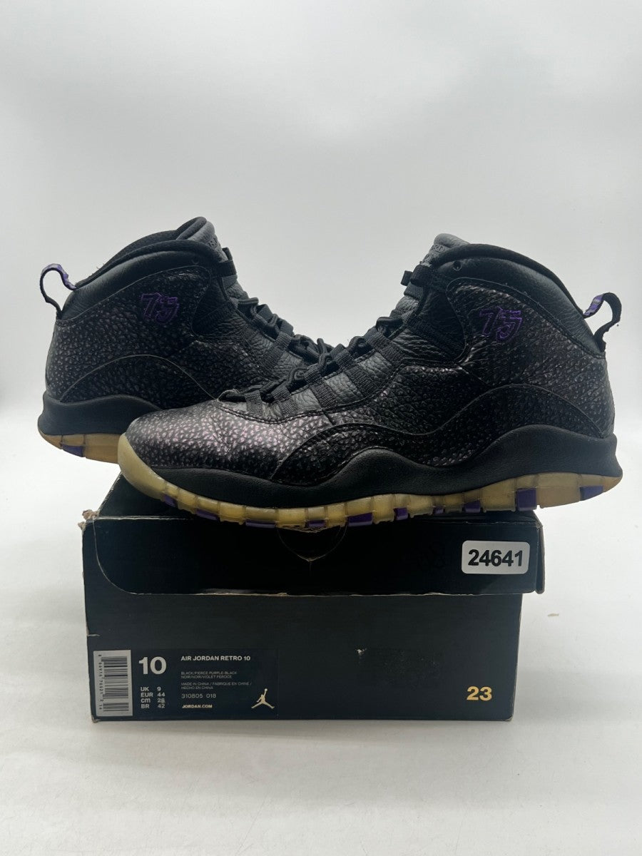 Jordan 10 Retro Paris 10 (Lightly Worn Pre-Owned)JordanBlack/Fierce Purple-Black - Image 1