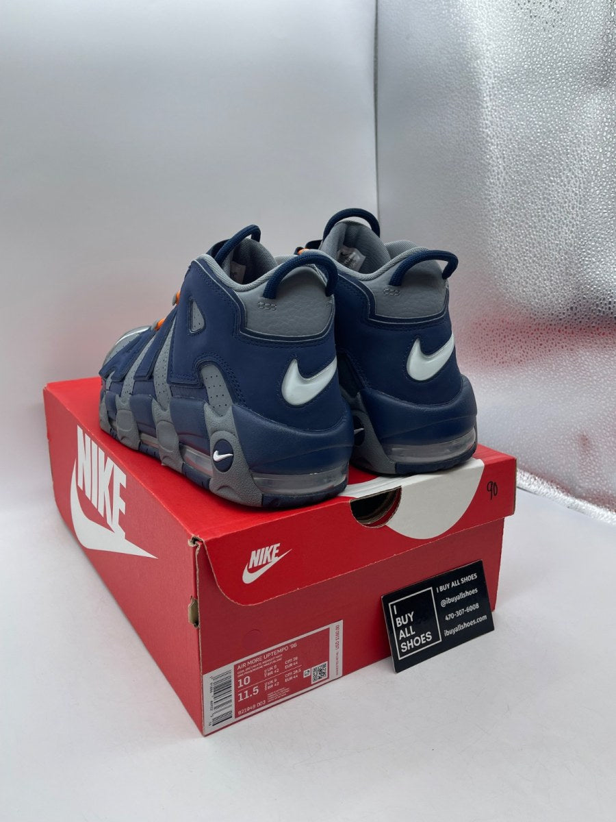 Nike Air More Uptempo Cool Grey Midnight Navy 10 (Moderately Worn Pre-Owned) - Image 4