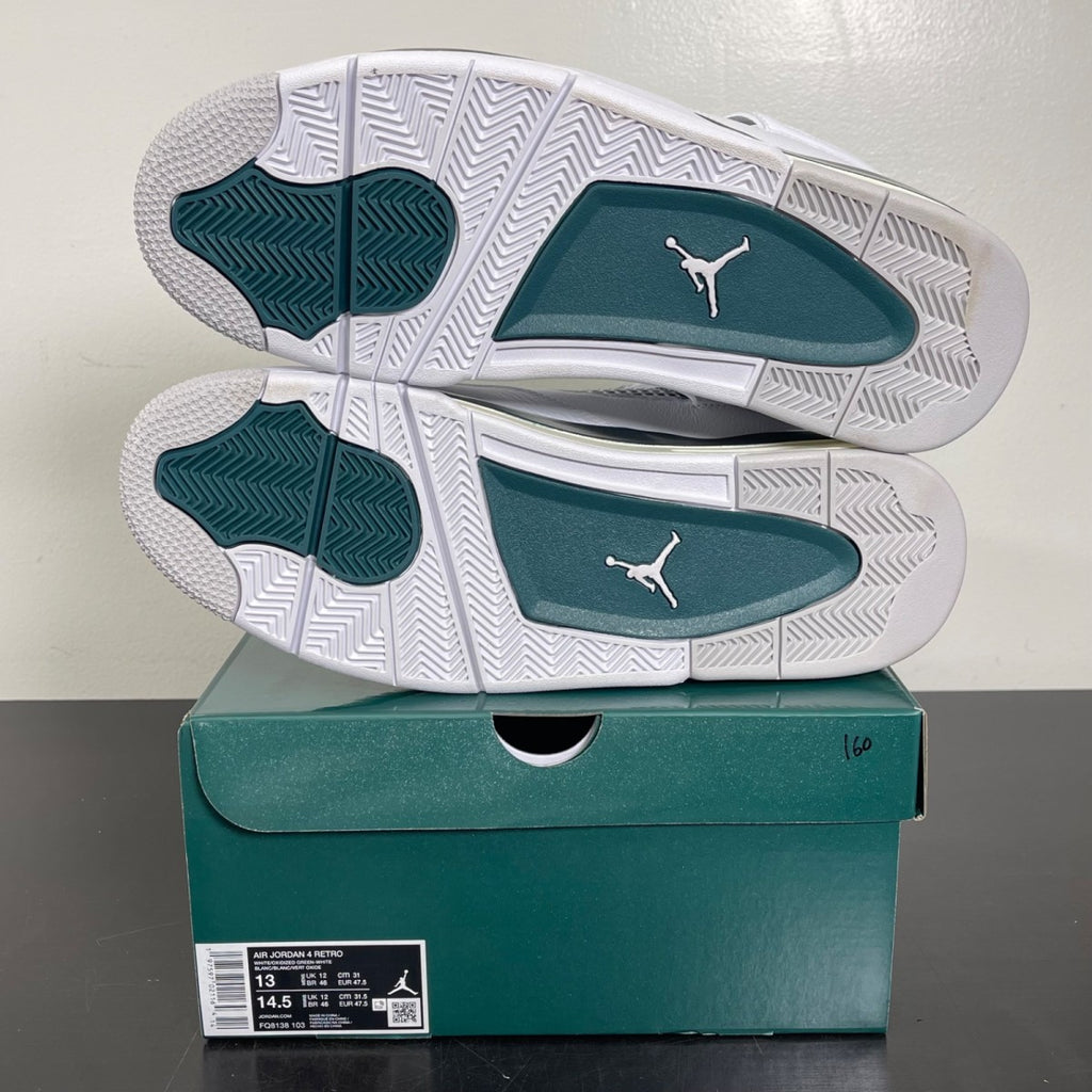 Jordan 4 Retro Oxidized Green 13 (Moderately Worn Pre-Owned)JordanWhite/Oxidized Green/White/Neutral Grey - Image 5