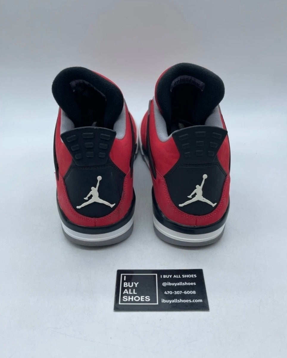 Jordan 4 Retro Toro Bravo 11.5 (Lightly Worn Pre-Owned)JordanFire Red/White-Black-Cement Grey - Image 3
