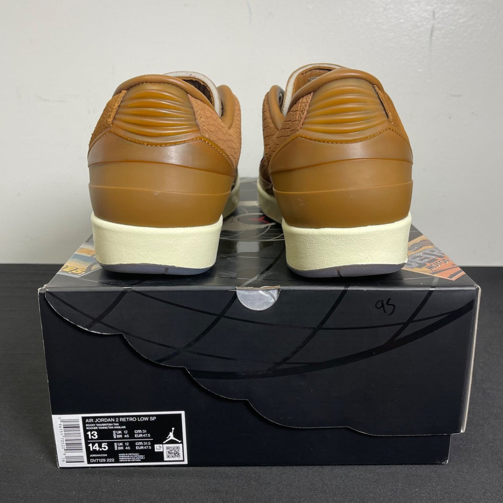 Jordan 2 Retro Low Two 18 13 (Moderately Worn Pre-Owned)JordanRocky Tan/British Tan-Gym Red-Team Royal - Image 4