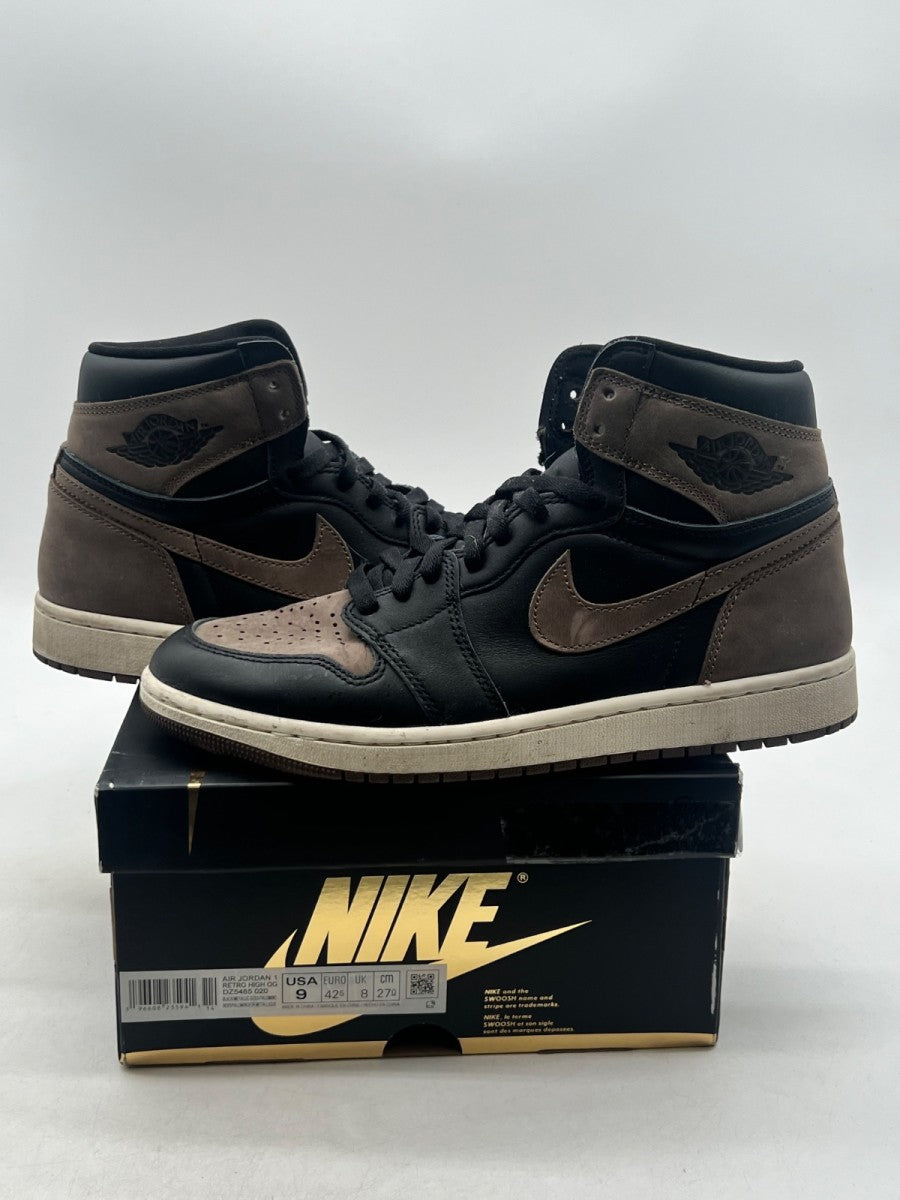 Jordan 1 Retro High OG Palomino 9 (Moderately Worn Pre-Owned)JordanBlack/Metallic Gold/Palomino/Sail - Image 1