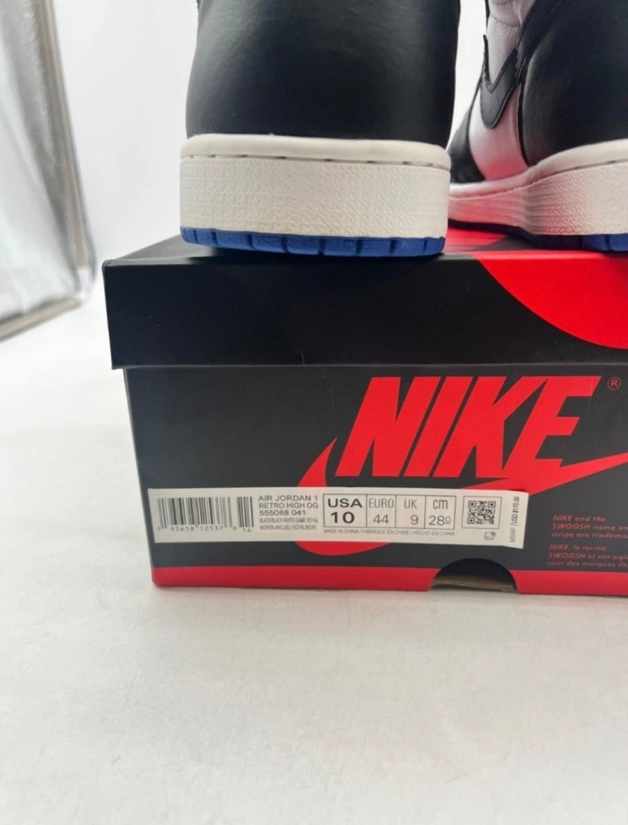 Jordan 1 Retro High Royal Toe 10 (Lightly Worn Pre-Owned)JordanBlack/White-Game Royal-Black - Image 6
